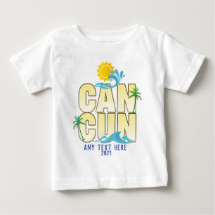 Cancun Summer Vacation Beach Palm Trees Custom T-S Baby T-Shirt