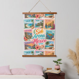 Cancun Sun Sand Mexico Beautiful Beaches Tropical  Hanging Tapestry