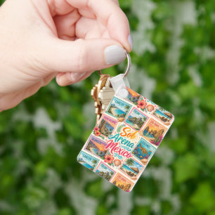 Cancun Sun Sand Mexico Beautiful Beaches Tropical Key Ring