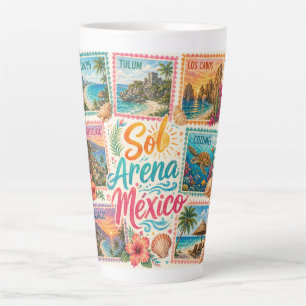 Cancun Sun Sand Mexico Beautiful Beaches Tropical Latte Mug