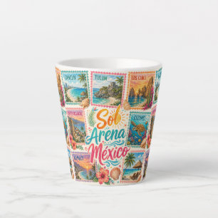 Cancun Sun Sand Mexico Beautiful Beaches Tropical Latte Mug