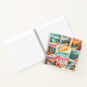 Cancun Sun Sand Mexico Beautiful Beaches Tropical Notebook