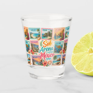 Cancun Sun Sand Mexico Beautiful Beaches Tropical Shot Glass