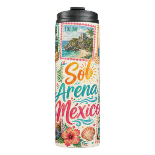Cancun Sun Sand Mexico Beautiful Beaches Tropical Thermal Tumbler