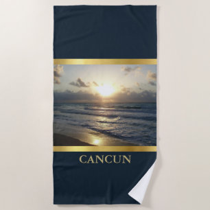Cancun Sunrise Beach Towel