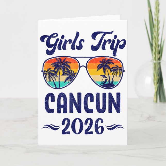 Cancun Trip Beach Vacation Matching Card (Front)