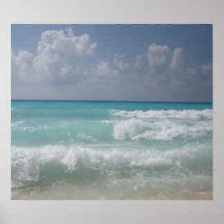 Cancun Waves Poster