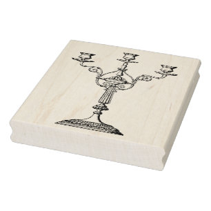 Candelabra Vintage Rubber Art Stamp
