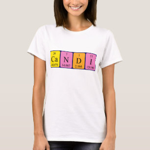 Candi periodic table name shirt