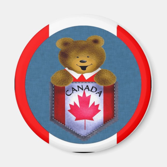 Candian Pocket Bear Magnet (Front)