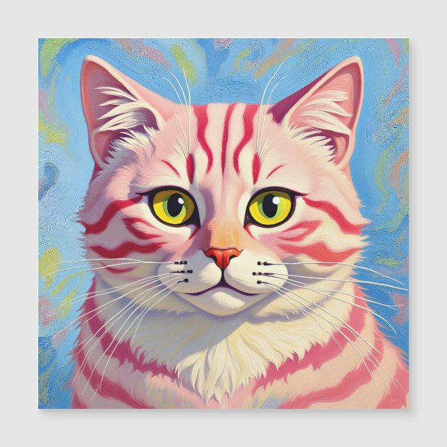 “Candice” A Cherry Striped Mystique – Cat Portrait (Front)