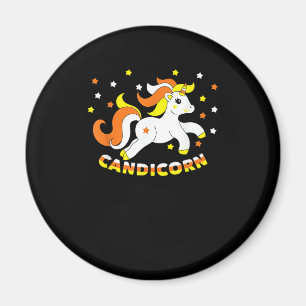 Candicorn Cute Unicorn Halloween Candy Corn Funny Magnet