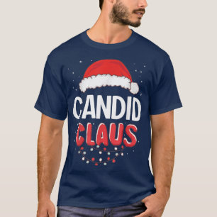 Candid Santa Claus Christmas Matching Costume T-Shirt