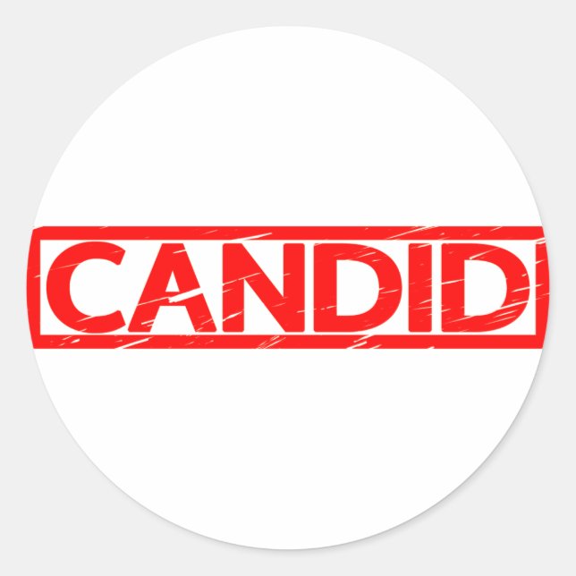 Candid Stamp Classic Round Sticker (Front)