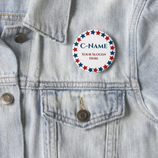 Candidate Name Election Political Campaign 6 Cm Round Badge