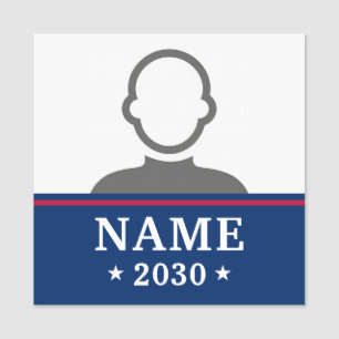 Candidate name political election campaign photo name tag