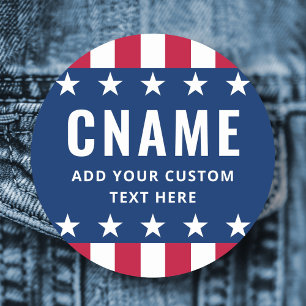 Candidate name slogan political election campaign name tag