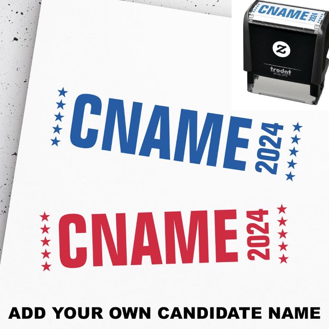 Candidate name year political election campaign self-inking stamp (Candidate name year political election campaign self-inking stamp)