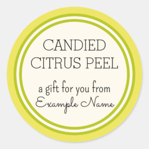 Candied Citrus Peel Gift Label Template