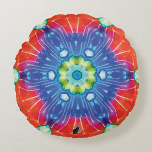 Candied Kaleidoscope Round Cushion