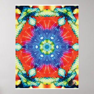Candied Kinetic Collage Kaleidoscope Poster