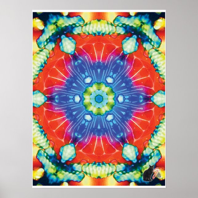 Candied Kinetic Collage Kaleidoscope Poster (Front)
