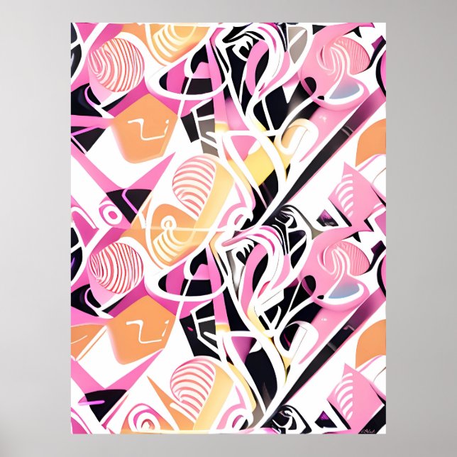 Candied Moment of a Memphis Design Poster (Front)