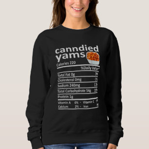 Candied Yams Nutrition Food Facts Thanksgiving Cos Sweatshirt