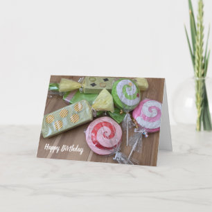 Candies and Lollipops Birthday Card