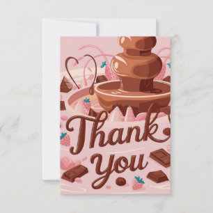 Candies Cute Chocolate thank you card