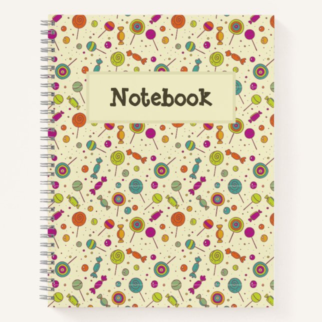 Candies Pattern  Notebook (Front)