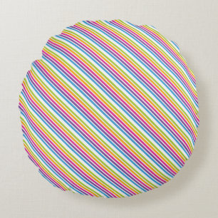 Candies Strips  Round Cushion