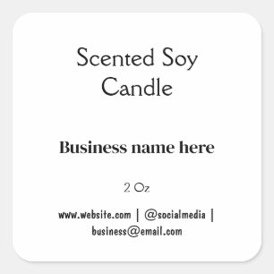 candle add q r code business  square sticker