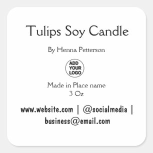 candle add q r code business  square sticker