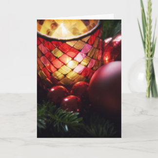 Candle and Baubles • Christmas Greeting Card