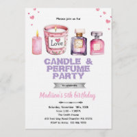 Candle and Perfume party invitation