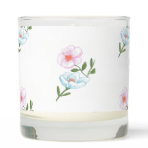 Candle, Blue and Pink Hand Drawn Cosmos