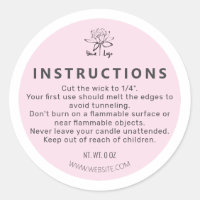 Candle Bottom Pink Instruction