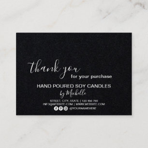 Candle Care Card Add Your Logo Simple Minimal