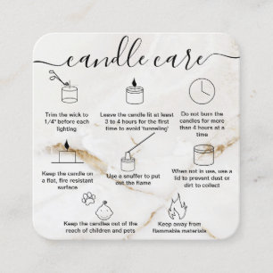 Candle Care Card Thank You Card Made with Love