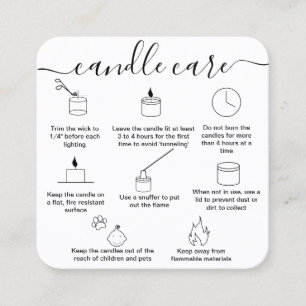 Candle Care Card Thank You Card Made with Love