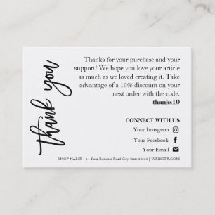 Candle Care Chic Script Thank You Card