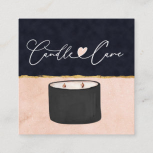 Candle Care Instructions / Caring for your candles Square Business Card