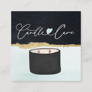 Candle Care Instructions / Caring for your candles Square Business Card