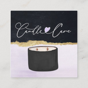 Candle Care Instructions / Caring for your candles Square Business Card