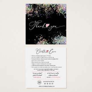 Candle Care Instructions & Customer Thank You Card