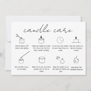 Candle Care Thank You Card Logo Simple Modern