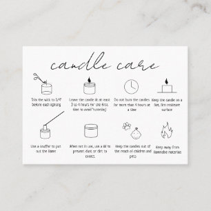 Candle Care Thank You Card Logo Simple Modern