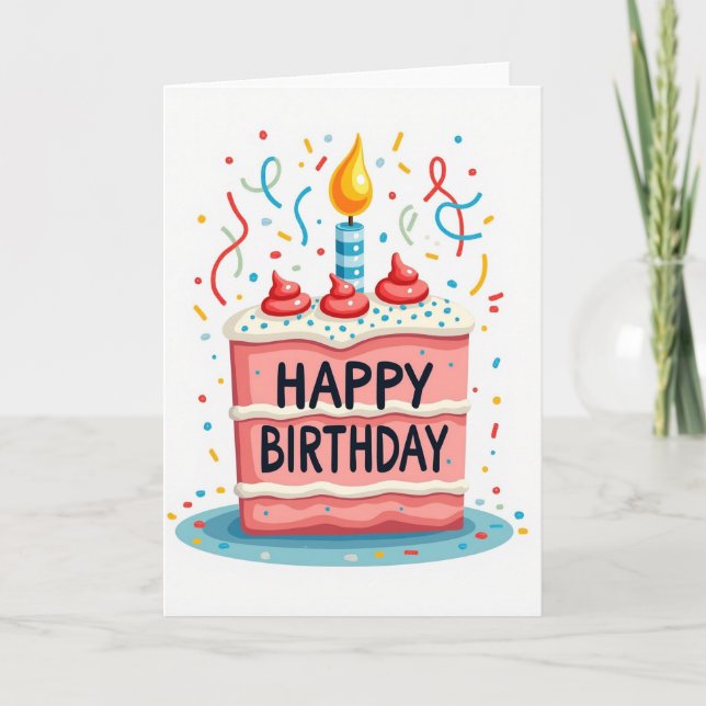 Candle Celebration Birthday Card (Front)