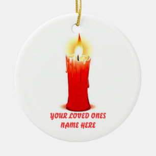 CANDLE, CERAMIC TREE DECORATION
